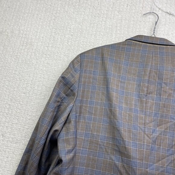 Coppley Biella Brown / Blue Plaid Sport Coat Jacket Super 130's Wool Sz 42R - Picture 15 of 16